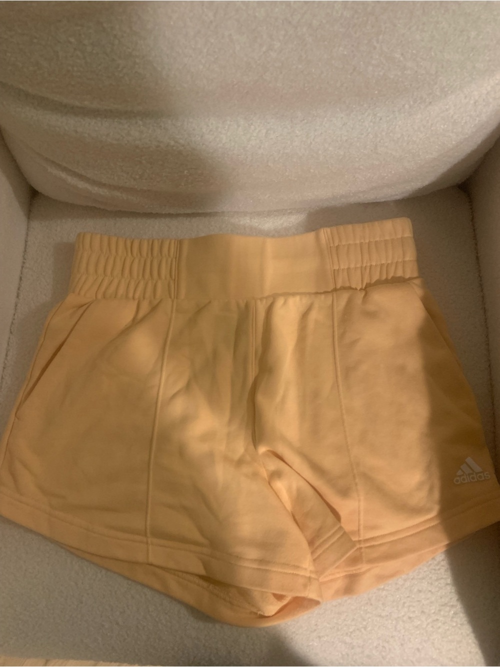 adidas Peach High-Waist Athletic Shorts